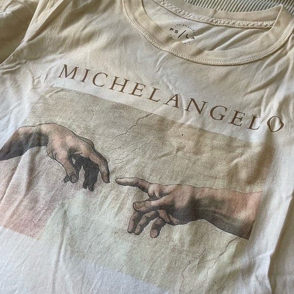 White T shirt with Michelangelo - Picture 2 of 4